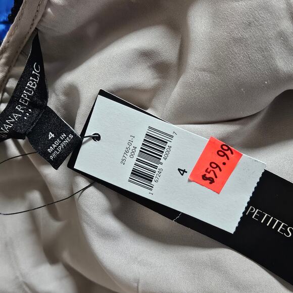 Banana Republic Blue Lace Dress New with Tags Size 4 - Picture 3 of 4